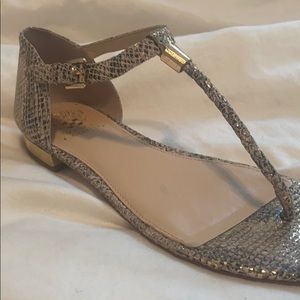 Faux-snake skin Vince Camuto sandals- worn twice!!